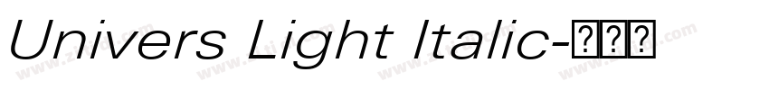 Univers Light Italic字体转换
